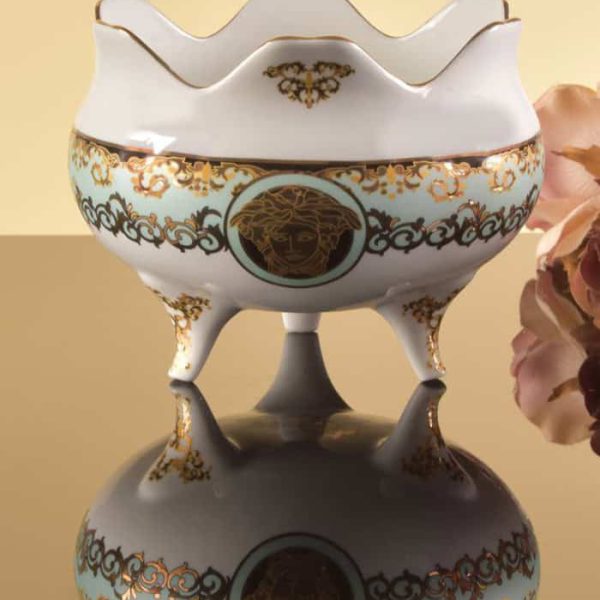 شکلات خوری چینی سه پایه کوچک رزنتال فیروزه ای از برند باواریا