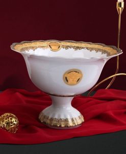 میوه خوری چینی پایه دار متوسط طرح کینگ کرم رزنتال