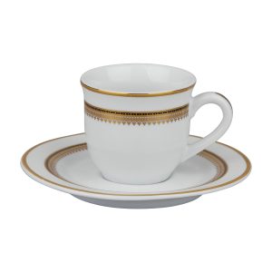 قهوه خوری لب طلا 12 پارچه مدل کلاسیک