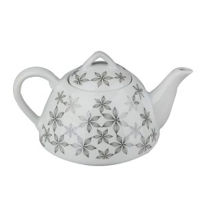 قوری چینی کف پهن پلاتین ستاره