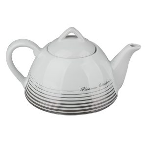 قوری چینی کف پهن پلاتین ونوس